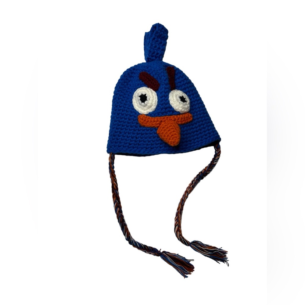 Angry Birds Chaos Crochet Fleece Lined Winter Hat Size Junior - Picture 3 of 4